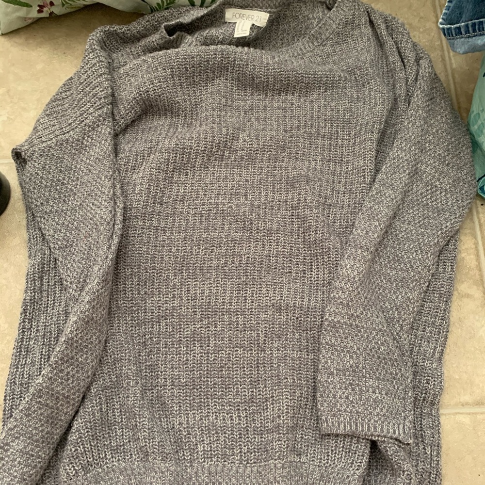 Sweater with lace detail